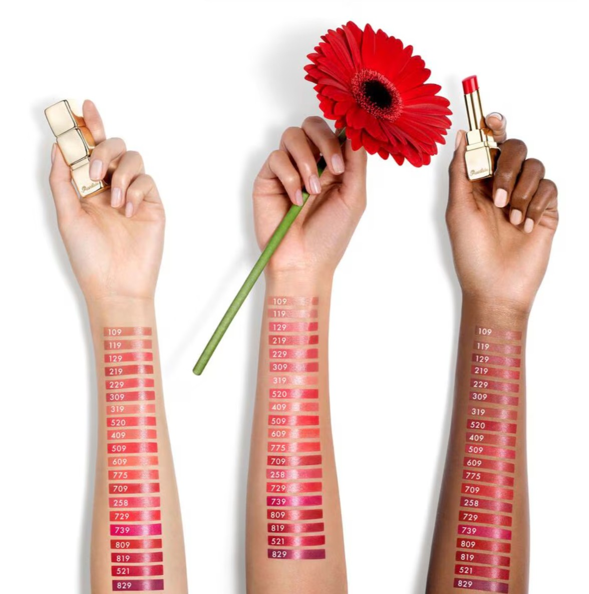 Guerlain KissKiss Shine Bloom žvilgūs lūpų dažai